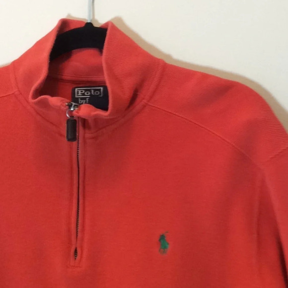 Polo by RL Orange Quarter-Zip Sweater Green Pony - Picture 3 of 8